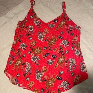 Red Floral Camisole